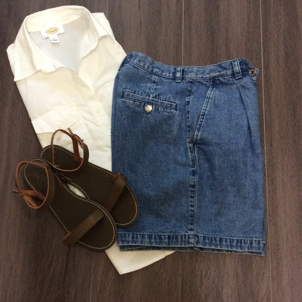 100% cotton Ralph Lauren Blue Denim Jean Shorts